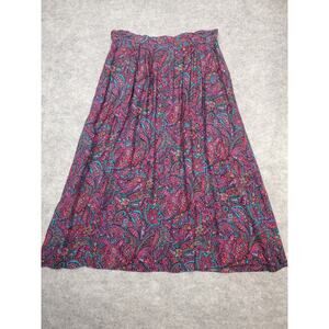VTG F. Shay Women's 14 Pull On Paisley Maxi Skirt With Pockets